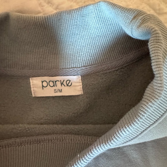 Parke sky blue Miami fleece mock neck small medium - Picture 7 of 11